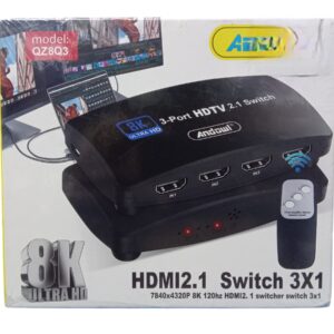 Andowl 3 Port Hdtv 2.1 Switch Box
