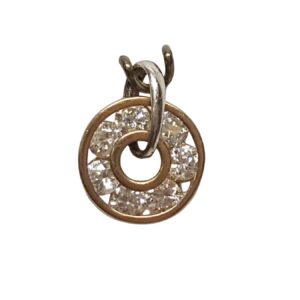 9Ct.Pendant Circle With Cz.