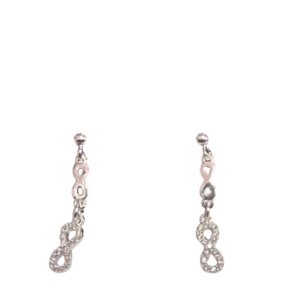 Sterling Silver 925 Infinity On Ball Earrings