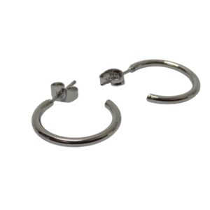 Silver Hoop Plain Earrings 2Cm