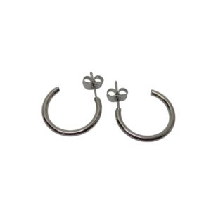 Silver Hoop Plain Earrings 2.5Cm