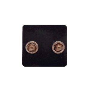 Rose Gold Fancy Wheel Earrings