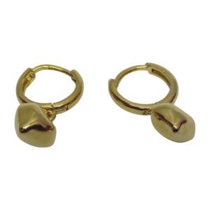 Hoop Earring With Heart Drop
