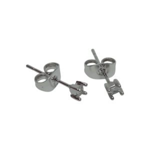 Silver Square Studs 2Mm