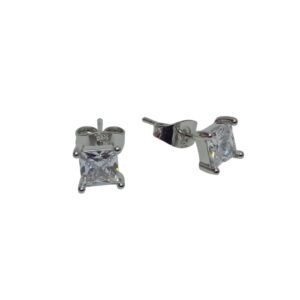Silver Square Studs 5Mm