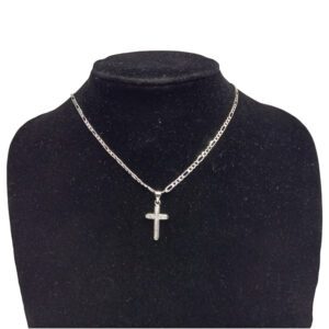Silver Cross Pendant + Chain