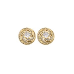 Swirl Stud Earrings Stones