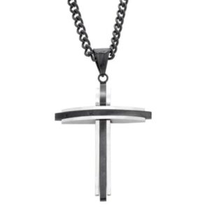 Stainless Cross Pendant + Chain