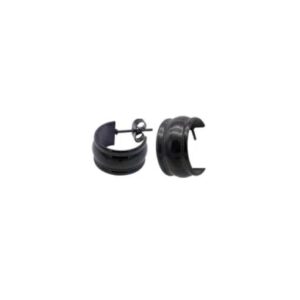 Black Hoop Earring 12Mm