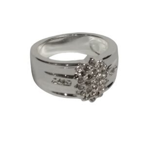 Ladies Silver Ring Ts709-18Mm (Touch Of Gold)