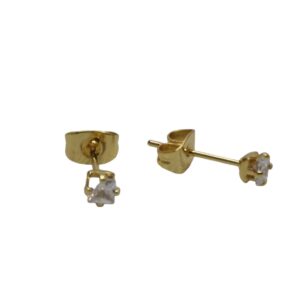 Square Studs Earring 3Mm (Gold)
