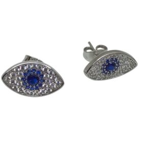 Silver Evil Eye Earrings