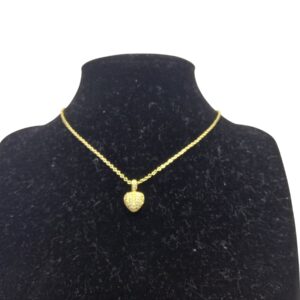Heart Pendant + Chain With Stones (Touch Of Gold)