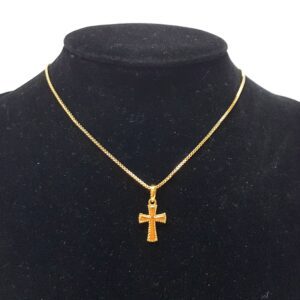 Gold Cross Pendant + Chain (Touch Of Gold)