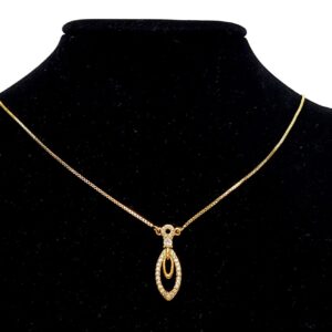 Fancy Drop Pendant + Chain