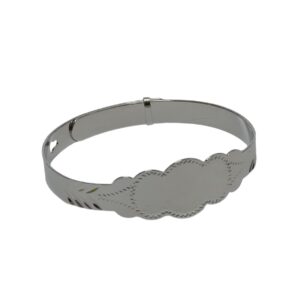 Silver Baby Keyhole Bangle