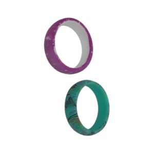 Silicone Rings Printed (Assorted Colors)