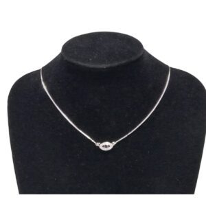 Silver Evil Eye Pendant + Chain