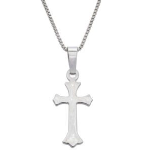 Silver Cross Pendant + Chain Ts231