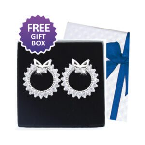 Silver Circle Butterfly Earring Ts3812