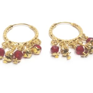 Wari Red Bead Earring