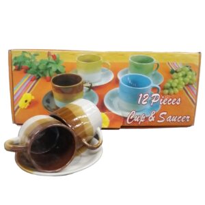 Cup & Saucer 12 Piece Pattern Bro