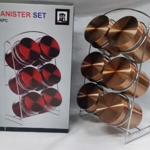 Canister Set 6Pc S/Steel With Glass