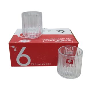 Crystal Whisky Glass Tumblers 6Pc 255Ml
