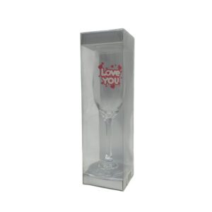 Glass Champagne Flute Love Glass Pvc