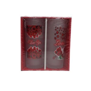 Glass Tall Glass Love 2Pcs