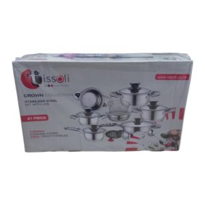 Tissoli Pot Set 21Pc Crown Stainless Steel