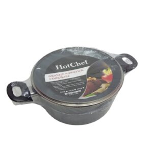 Hot Chef Granite Non Stick Pot Glass Lid