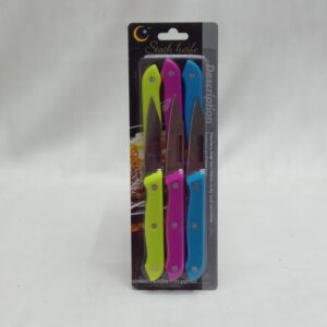Color Handle Steak Paring Knive Set 6Pc