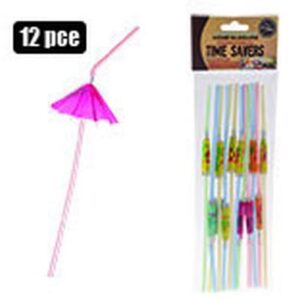 Straws 12 Piece With Umbrella