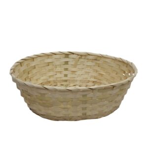 Gift Basket Oval Bamboo Cream
