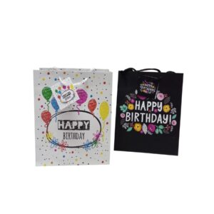 Gift Bag 18X23cm Birthday (Assorted Colours)