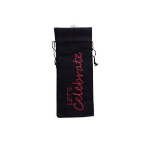 Gift Bag Wine Drawstring 15X37cm