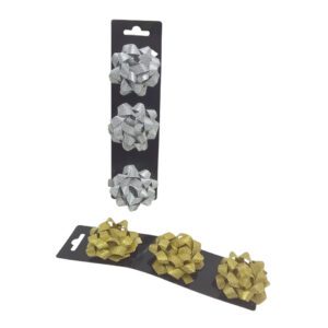 Gift Bows 3Pcs Silver/Gold