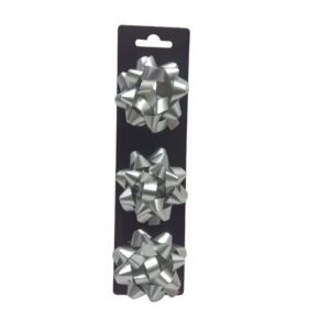 Gift Bows 3Pcs Purple/Silver