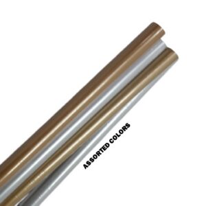 Foil Gift Wrapping Paper 2Mtr X70cm (Brown & Silver) Each