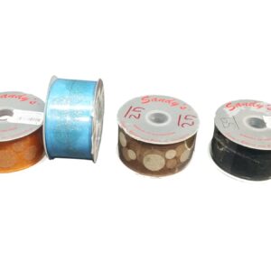 Organza Ribbon Roll Embossed Asst Colours 10