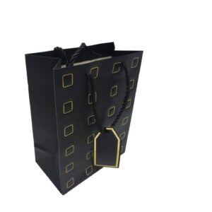 Paper Gift Bag Emb+Tag 18X23x10cm