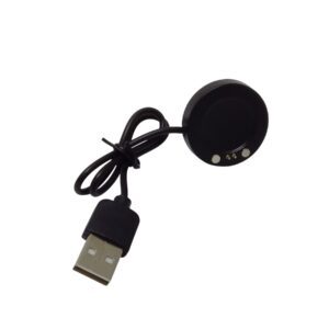 Round Black 2 Pin/2 Magnet +Usb Smart Watch Charger