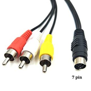 S-Video 7Pin Male To 3Rca Cable 1.8 Meter