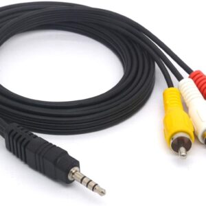3.5Mm. [4Conn] To 3Rca 1.8Meters Cable For Cameras