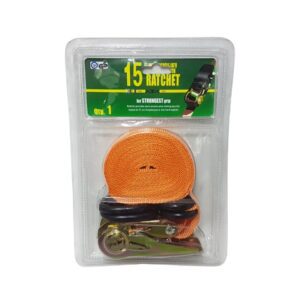 1X15 Inch Ratchet Tie Down Set