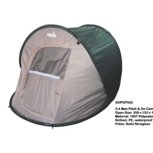 3-4 Man Pitch & Go Camping Tent