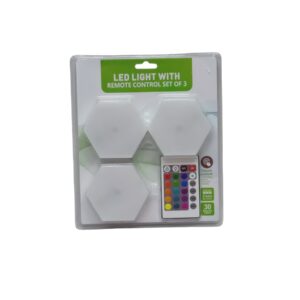 Led Light With Remote Control Set Of 3 (3Xaaa Batteries Not Inclued)
