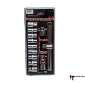 Dekecr 12 Pcs 1/2 Inch Drive Socket Set Cr-V