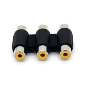 3Rca Female To 3Rca Female Adaptor